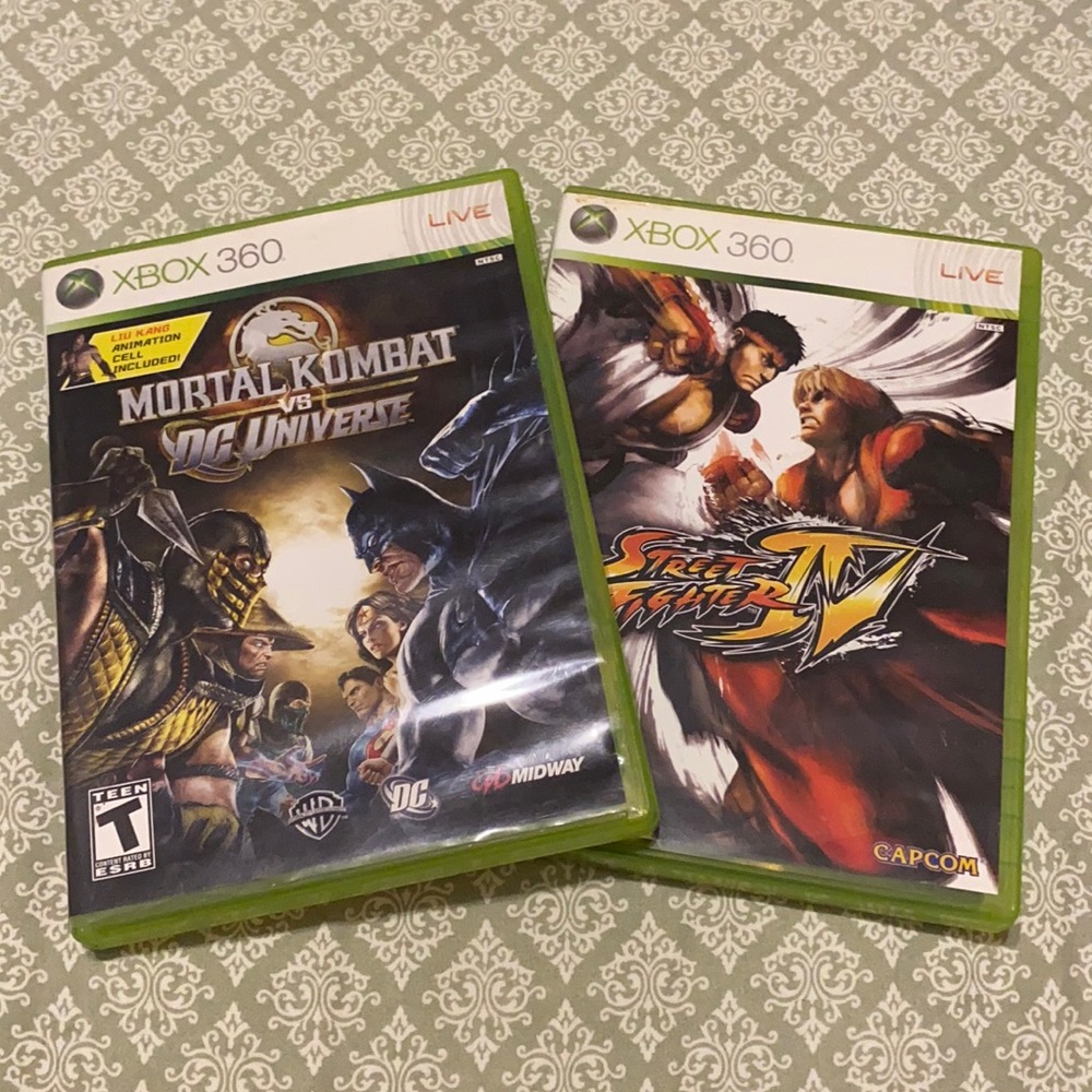 Xbox 360 Mortal Combat & Street Fighter Games